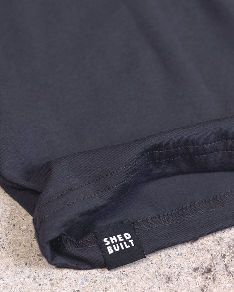 BSMC ESTD. 2011 T-Shirt - Smoke hem tag close up