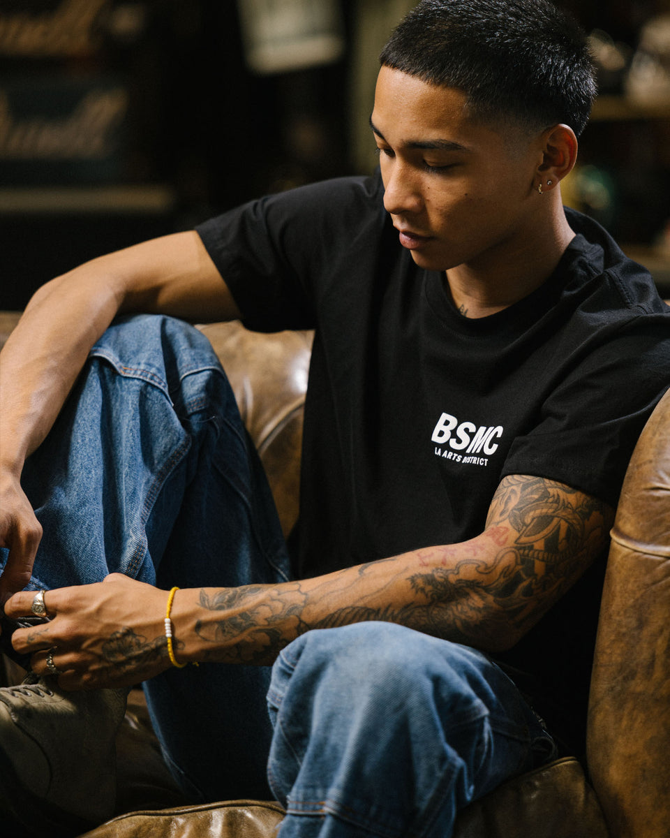 BSMC LA Arts District T-Shirt - Black worn by model
