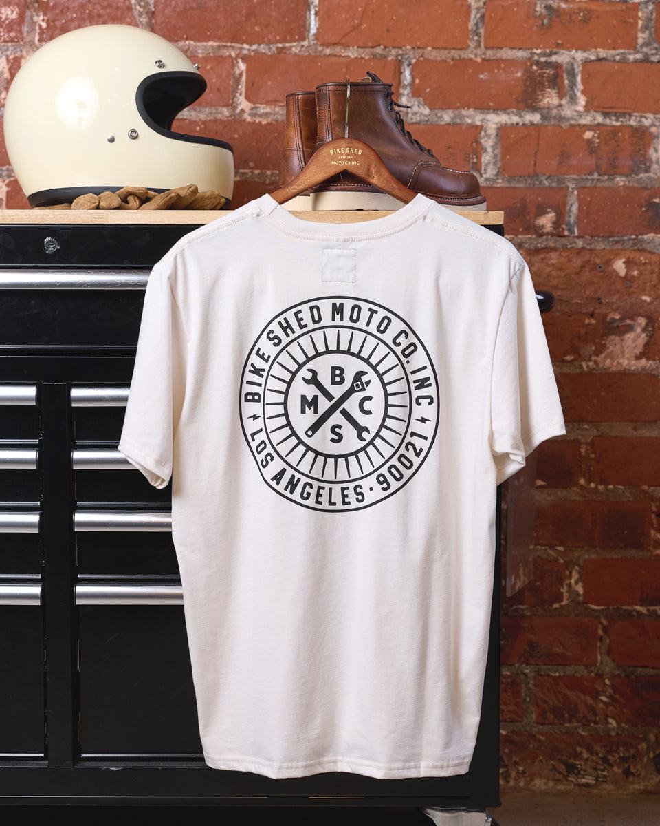 BSMC LA Roundel T-Shirt - Bone hanging image back