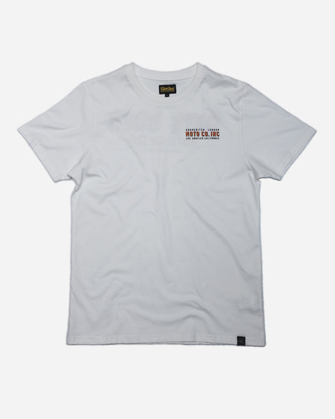 Bike Shed Moto Co. Logo Billboard T-Shirt  - Off White, front