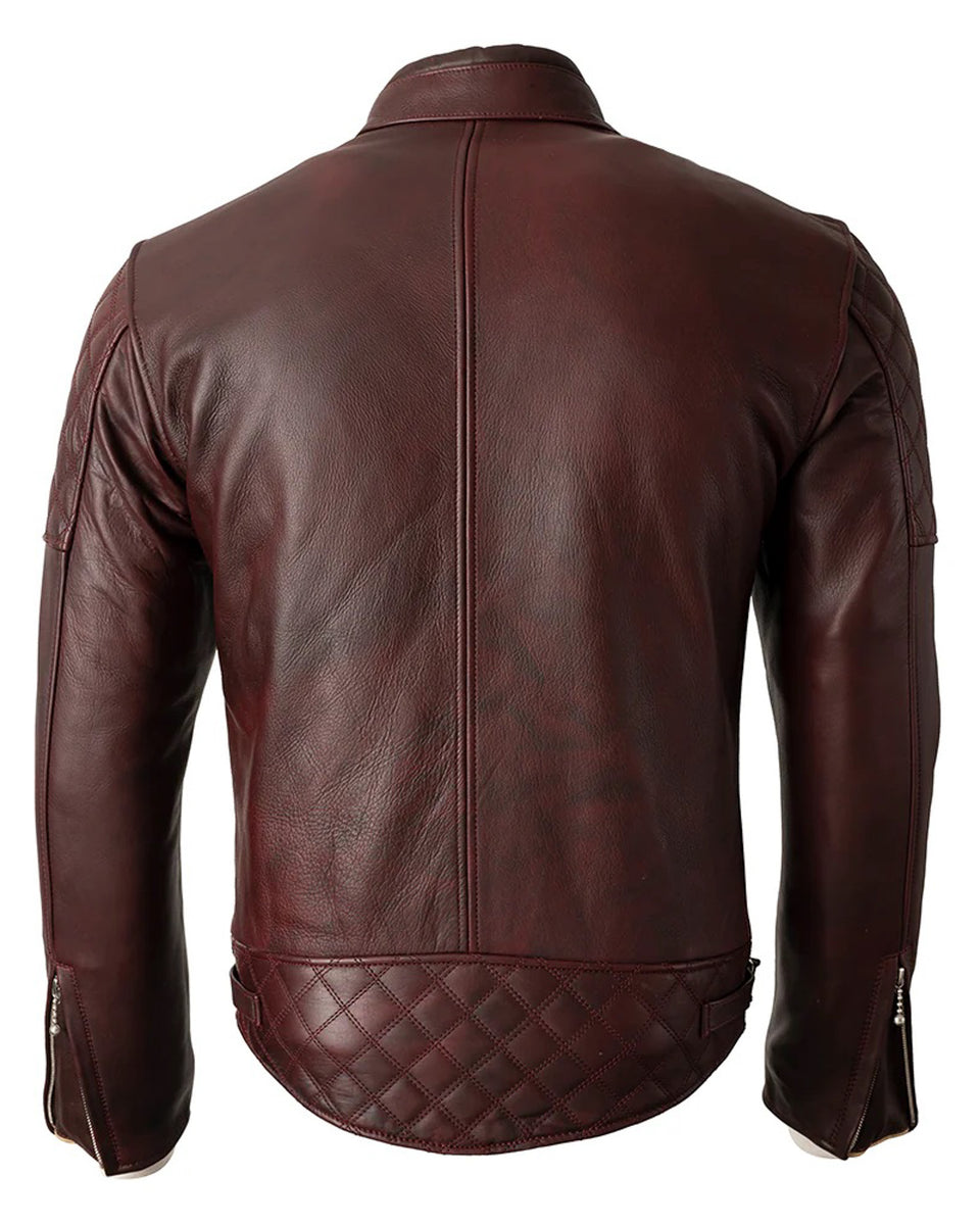 Goldtop Bobber Jacket - Oxblood studio image rear
