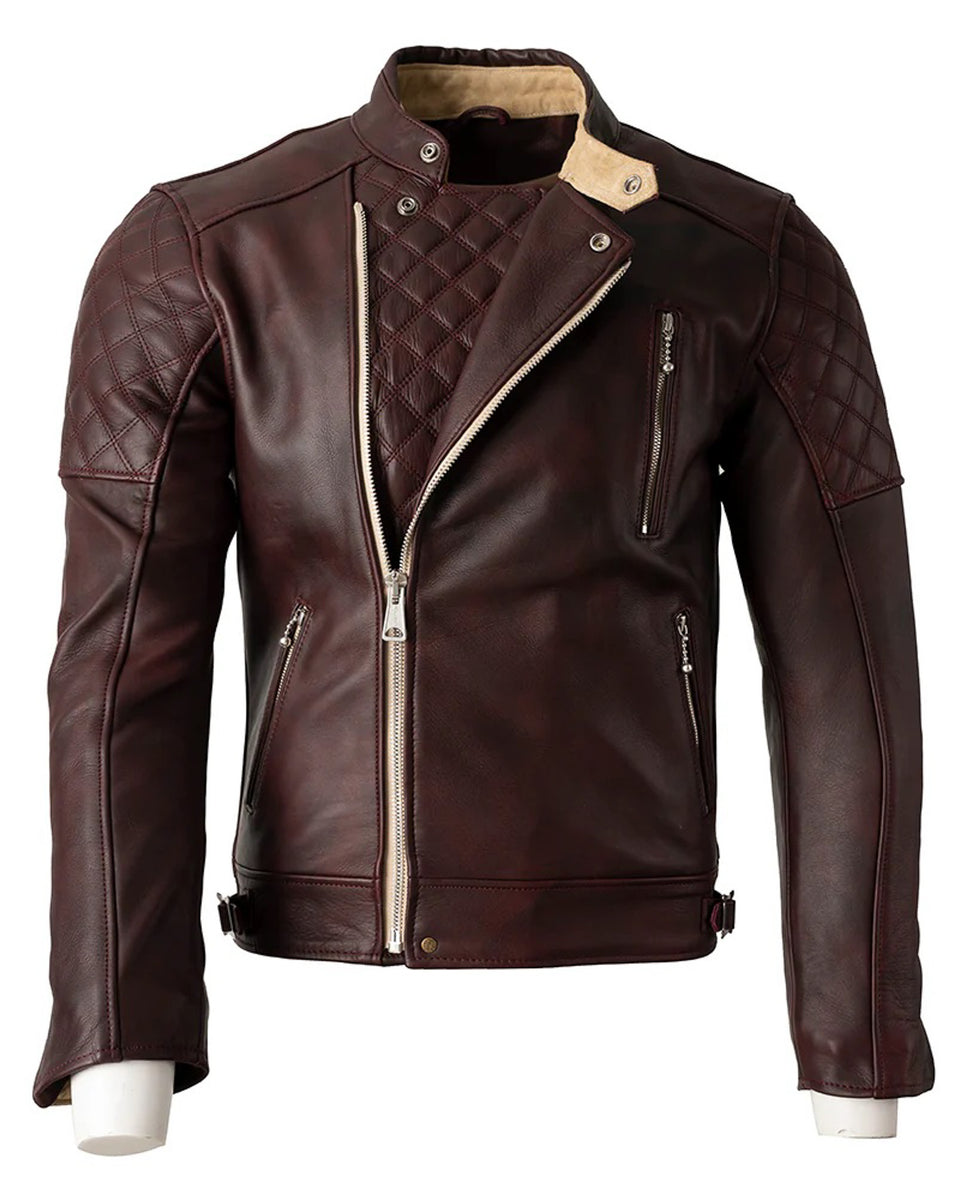 Goldtop Bobber Jacket - Oxblood studio image detail
