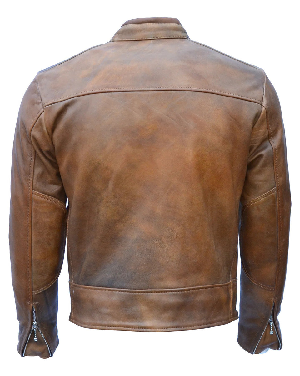 Goldtop Lancer Jacket - Brown studio image rear