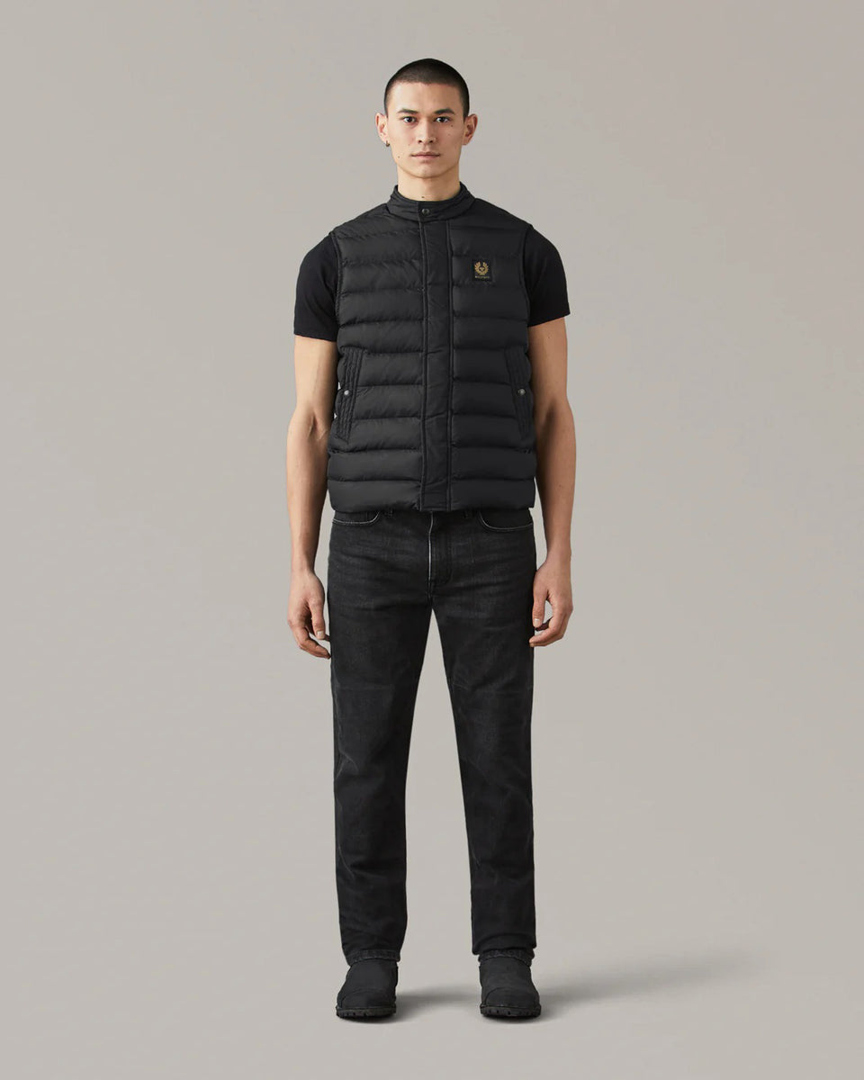 Belstaff Climate Vest Black worn by model