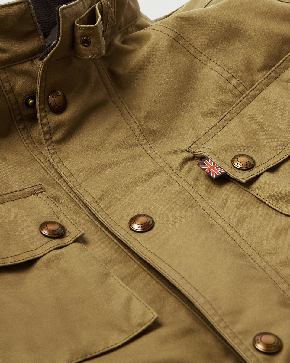 Belstaff Crosby Motorcycle Jacket sand product close up image