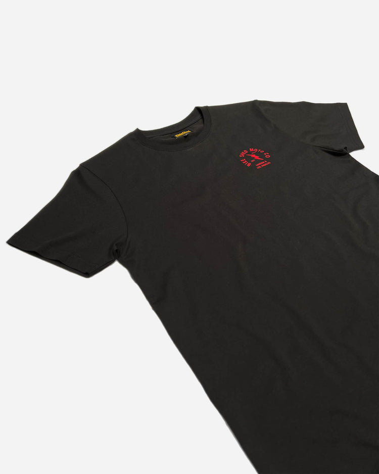 BSMC Common Ground T Shirt - Black, side on close up