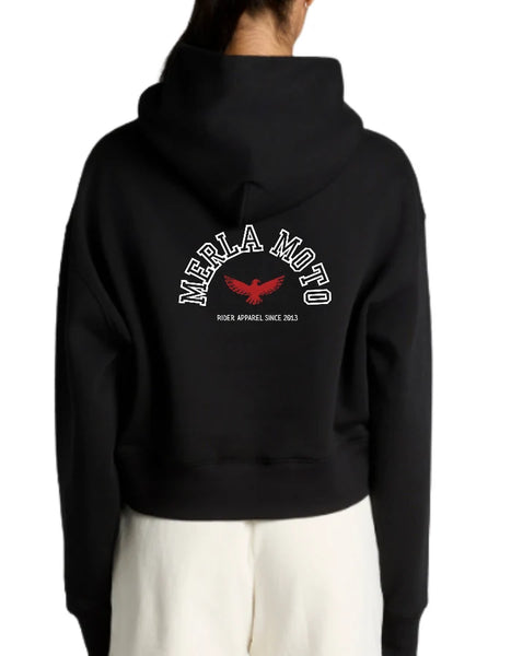 MERLA Moto Sunday Crop Hoodie - Black