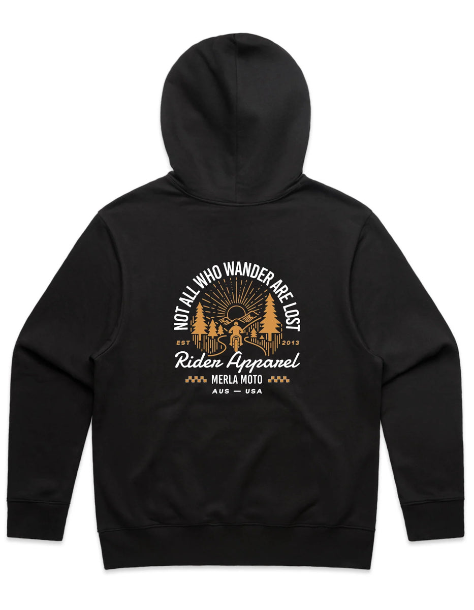 MERLA Moto Backroads Hoodie - Black