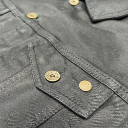 BSMC Denim Jacket - Cordura Black, outer pocket and pin
