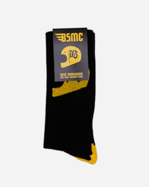 "BROK3N" Socks Yellow and black Packaged