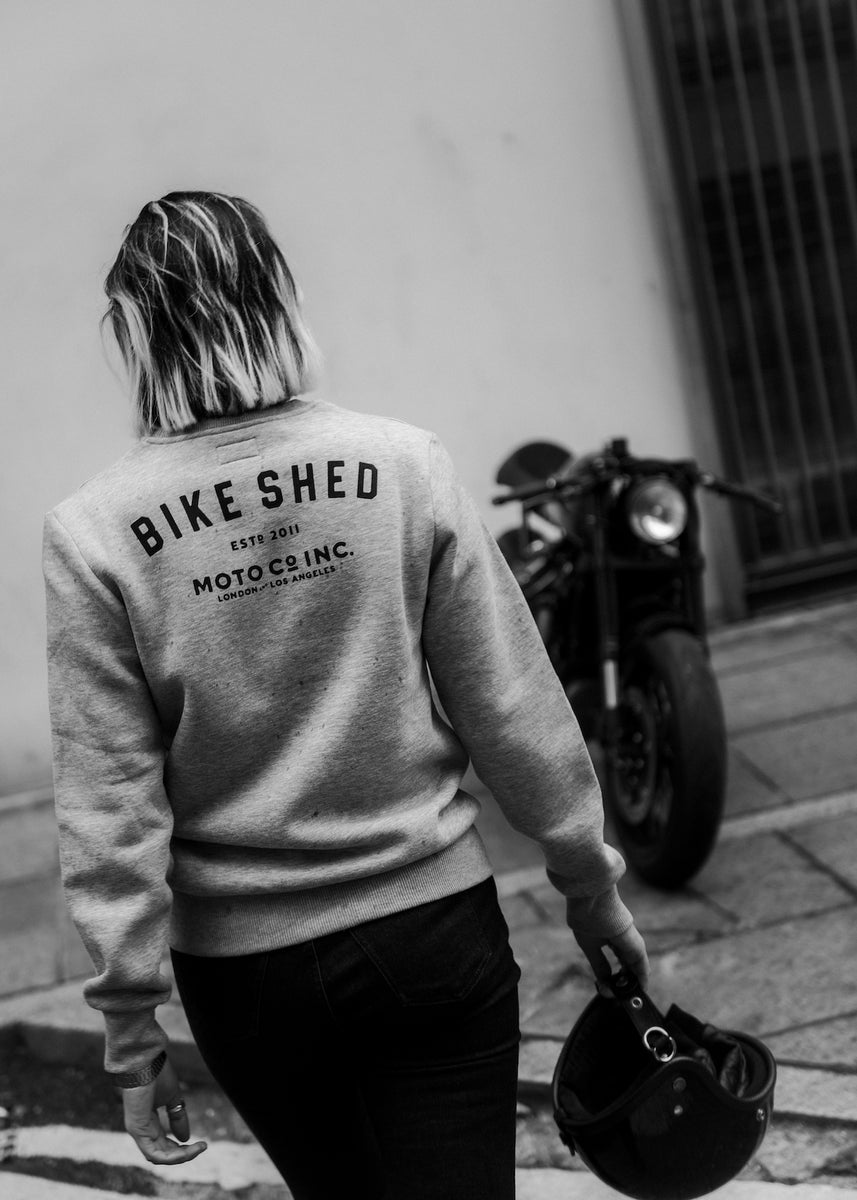 Bike Shed Motorcycle Logo Sweatshirt - Grey Marl