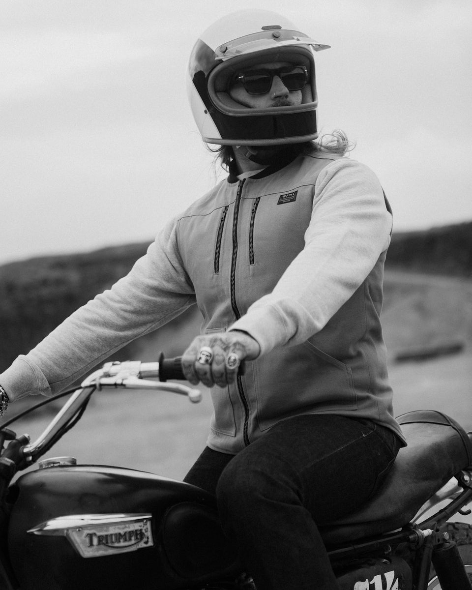 BSMC Utility Vest - Tan worn by model showing details
