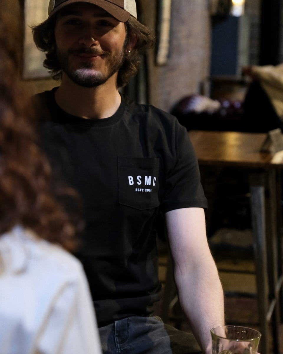Bbsmc BSMC ESTD. Pocket Motorcycle Logo T-Shirt - Black | Bike Shed Moto Co ...