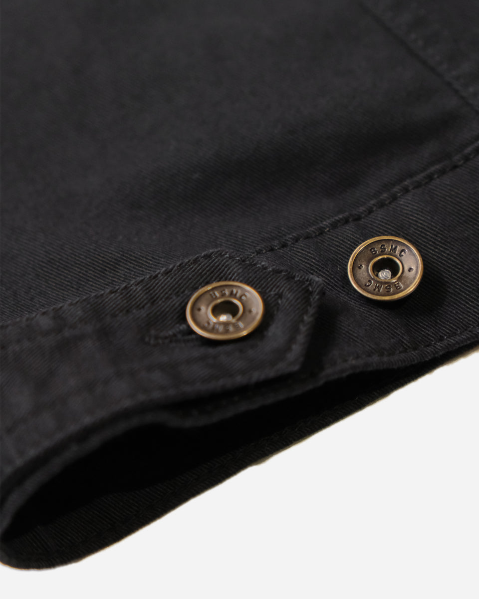 BSMC Denim Jacket - Cordura Black studio image button detail