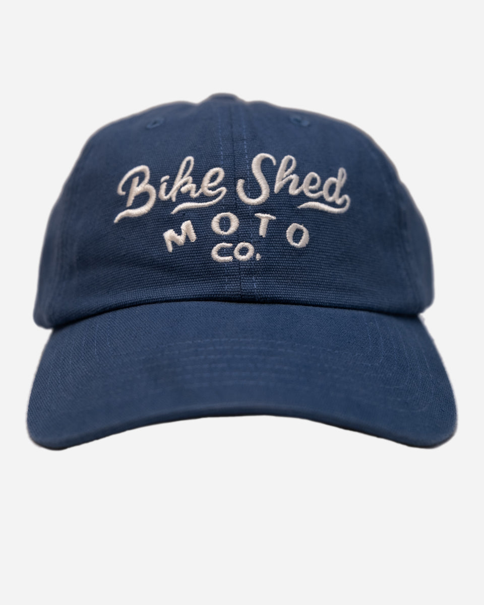 BSMC Desert Race Cap - Blue studio image front logo close up