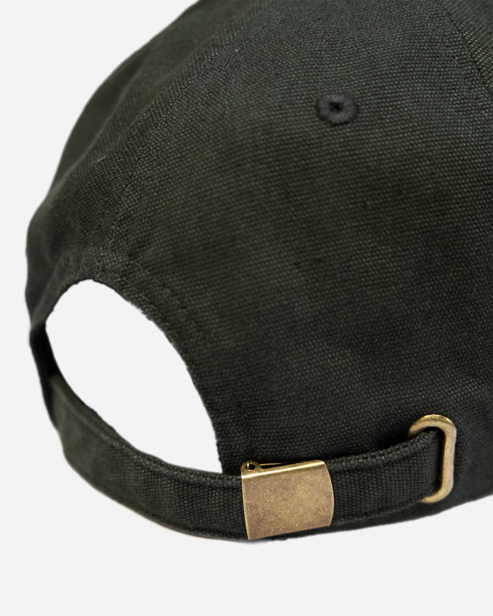 BSMC Desert Race Cap - Green rear buckle close up