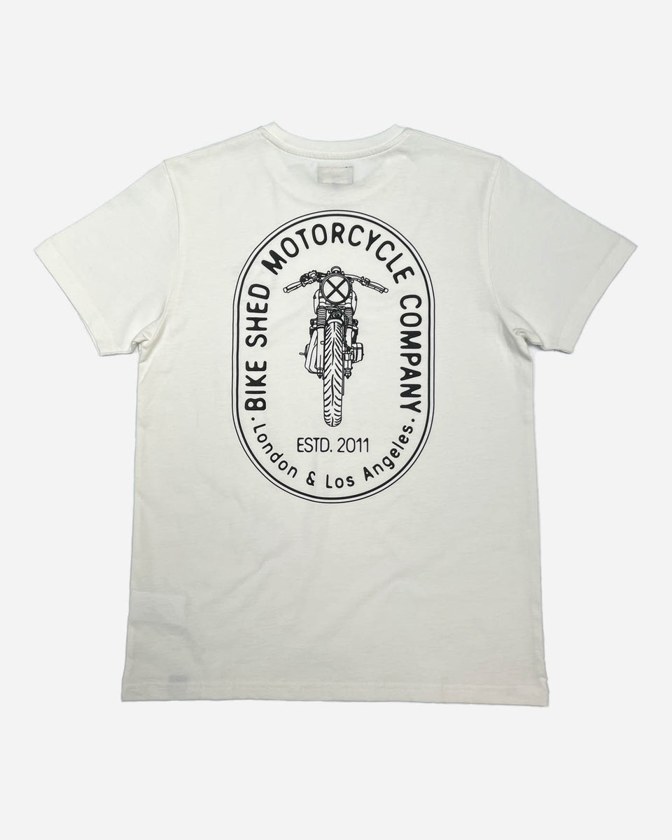 BSMC Motorcycle Graphic T Shirt - White, back