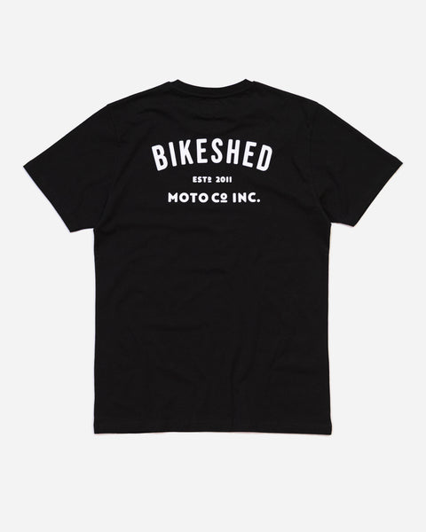 BSMC ESTD. Pocket T-Shirt - Black studio image rear