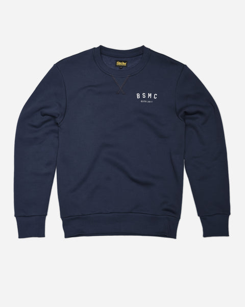 Navy Blue Bike Shed Moto Co. Embroidered Sweatshirt front