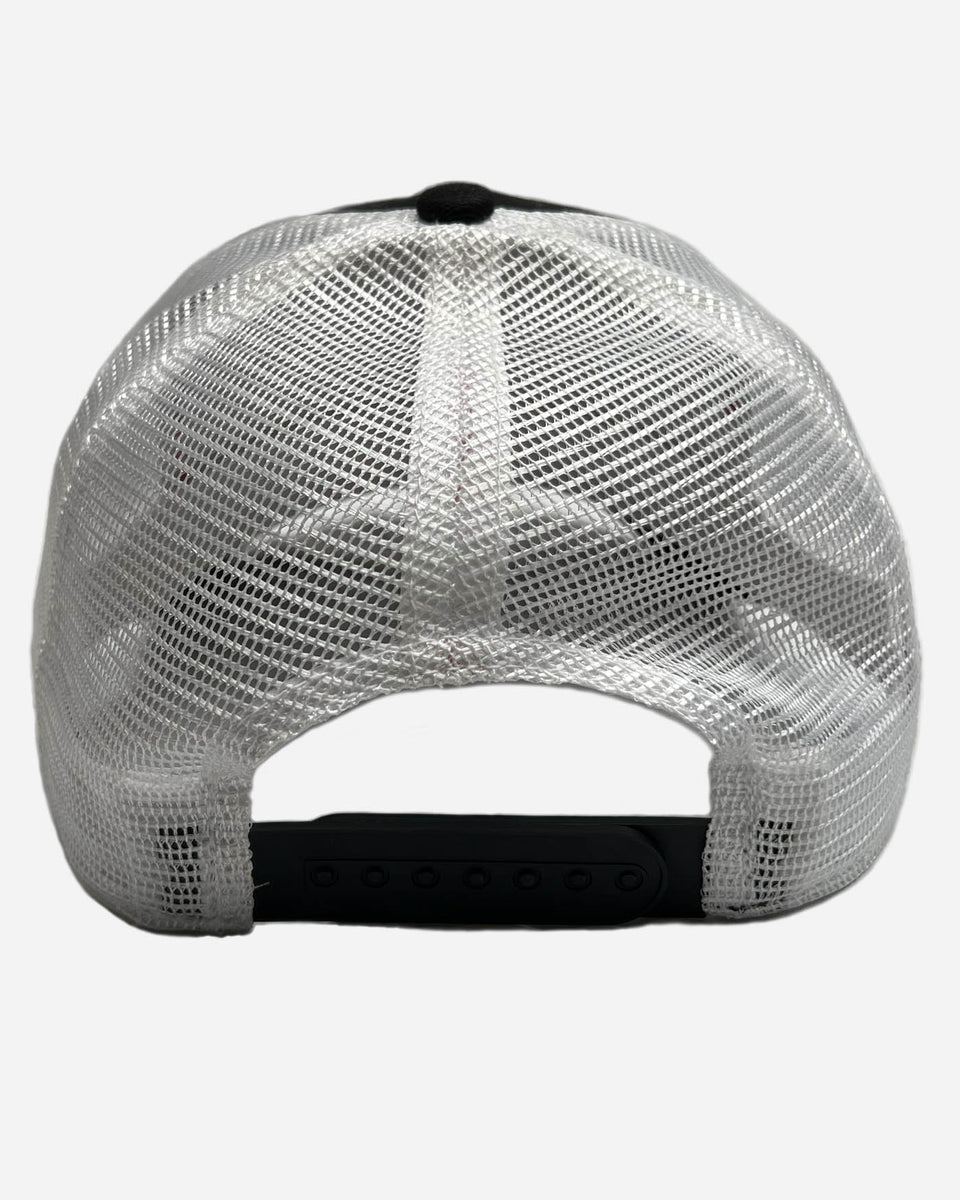 Bike Shed Logo Patch Baseball Hat - Black/White, back