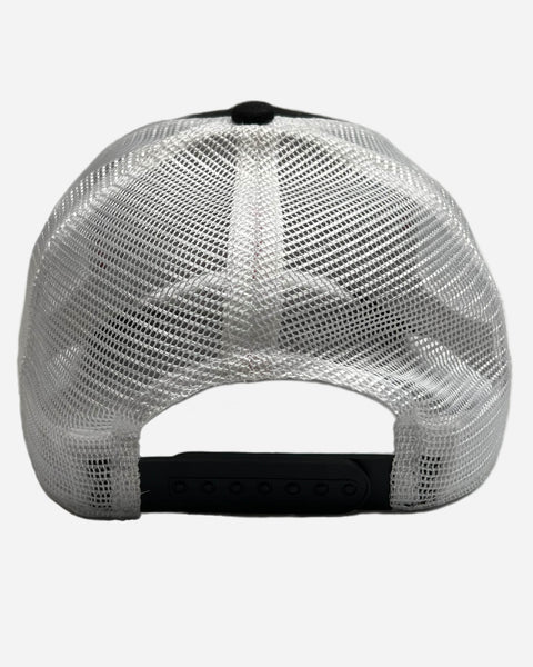 Bike Shed Logo Patch Baseball Hat - Black/White, back