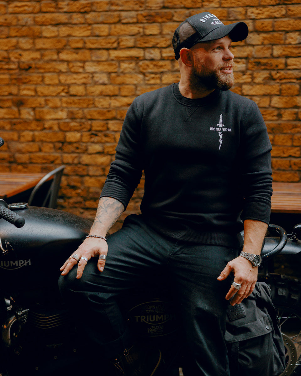 Jimbo in Zeus Embroidered Sweatshirt Black