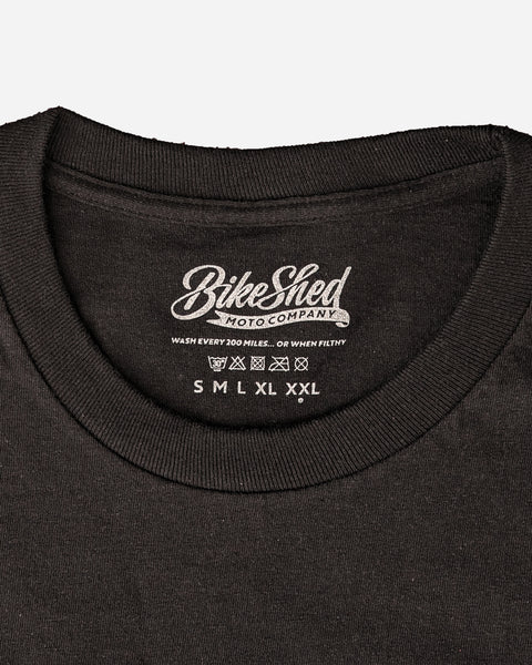 BSMC LA Rocker Long Sleeve T-Shirt - Black neck label close up