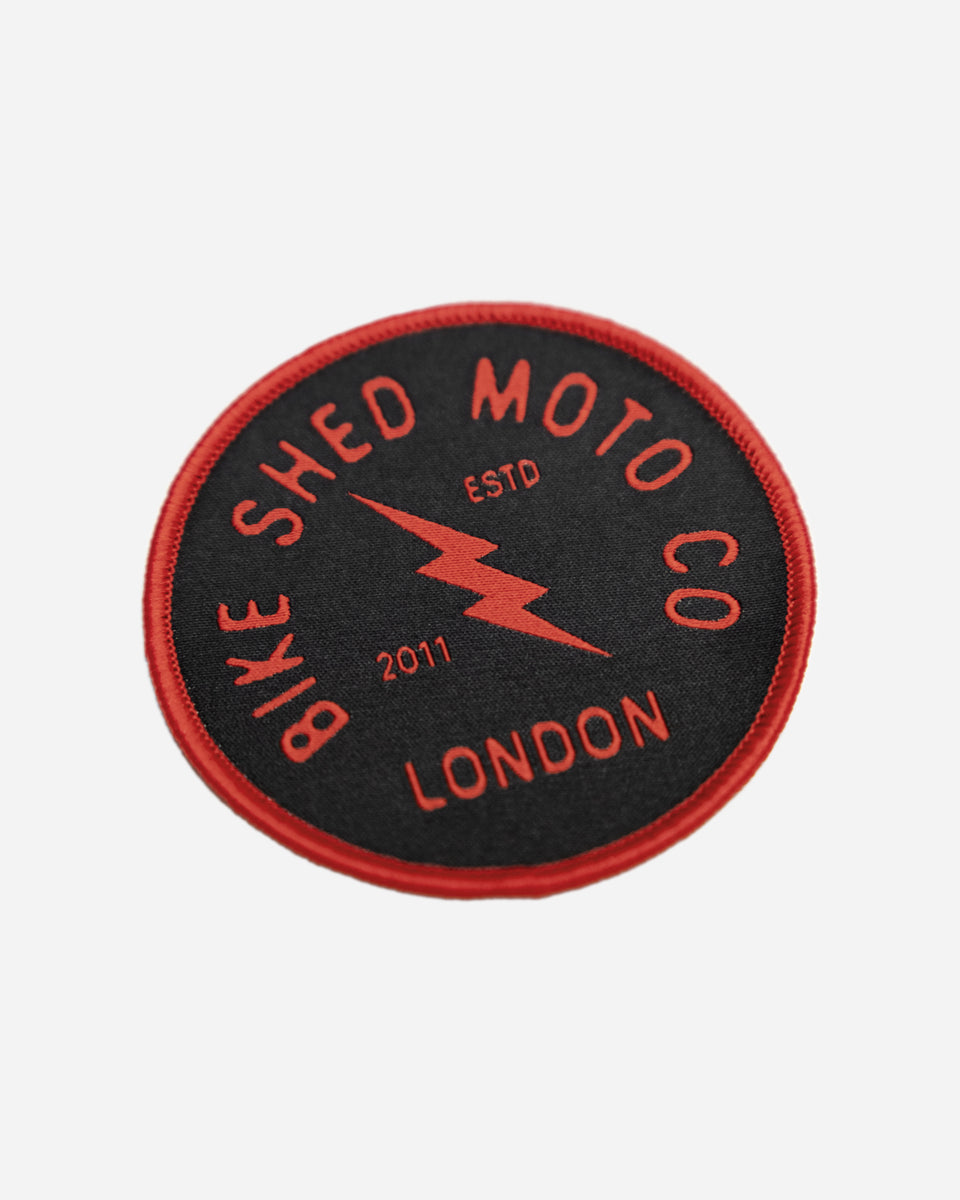 BSMC Lightning Patch - Black/Red studio image side