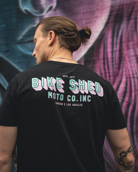 Steve wearing our BSMC Billboard T-Shirt - Black