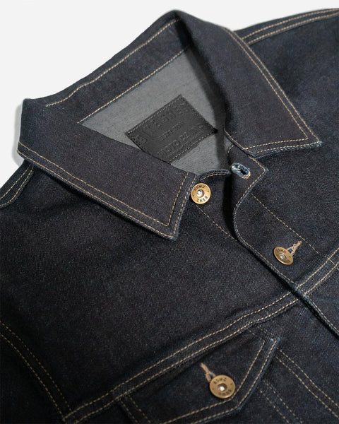 BSMC Denim Motorcycle Jacket - Resistant Indigo, detail