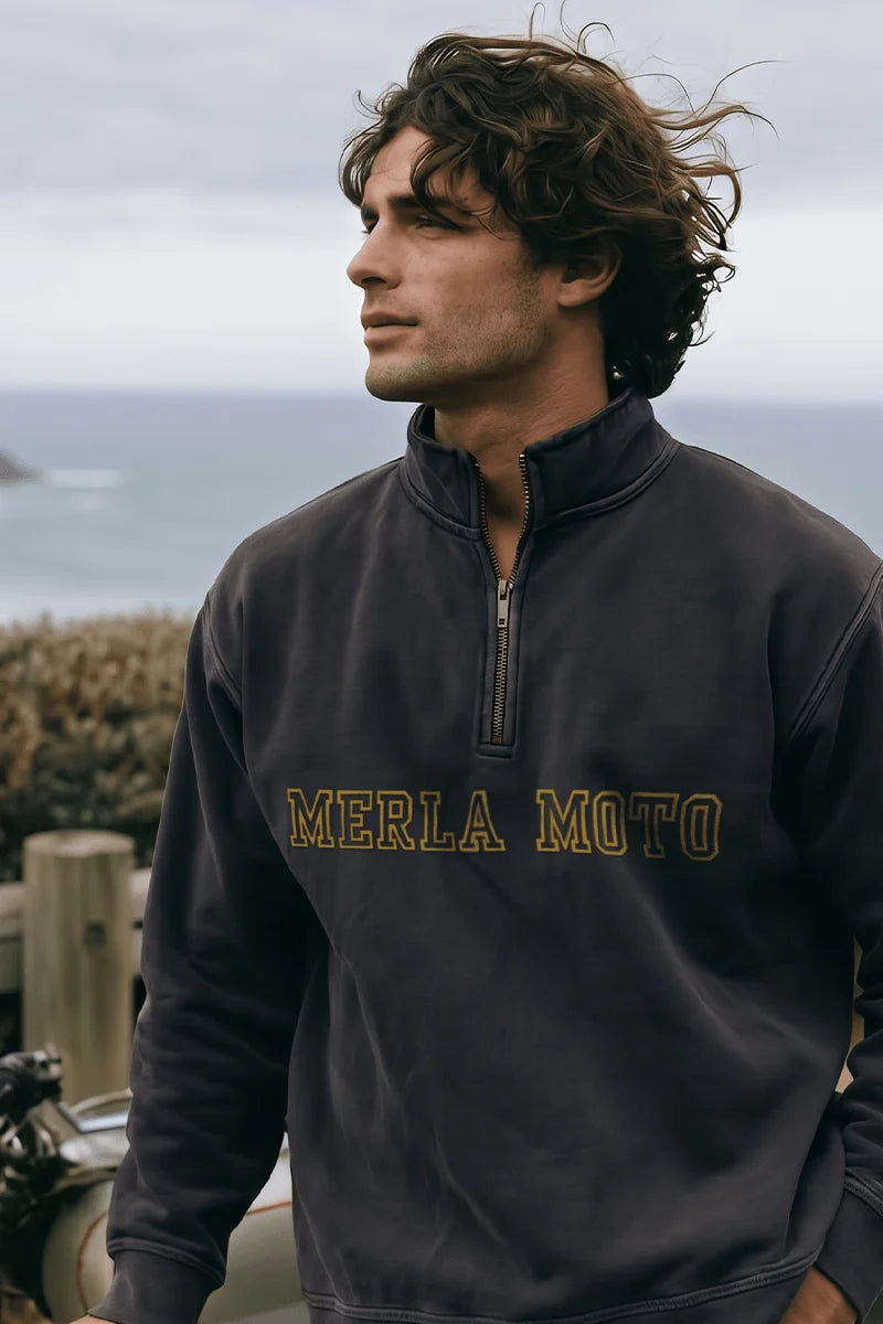 MERLA Moto Saturday Run Sweatshirt - Charcoal