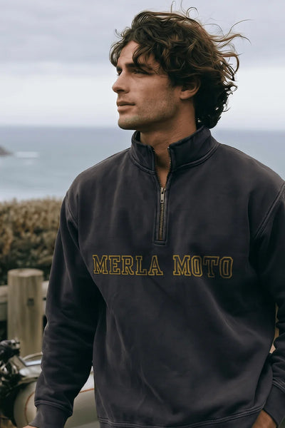 MERLA Moto Saturday Run Sweatshirt - Charcoal