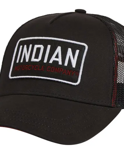 INDIAN Block Logo Patch Cap Black