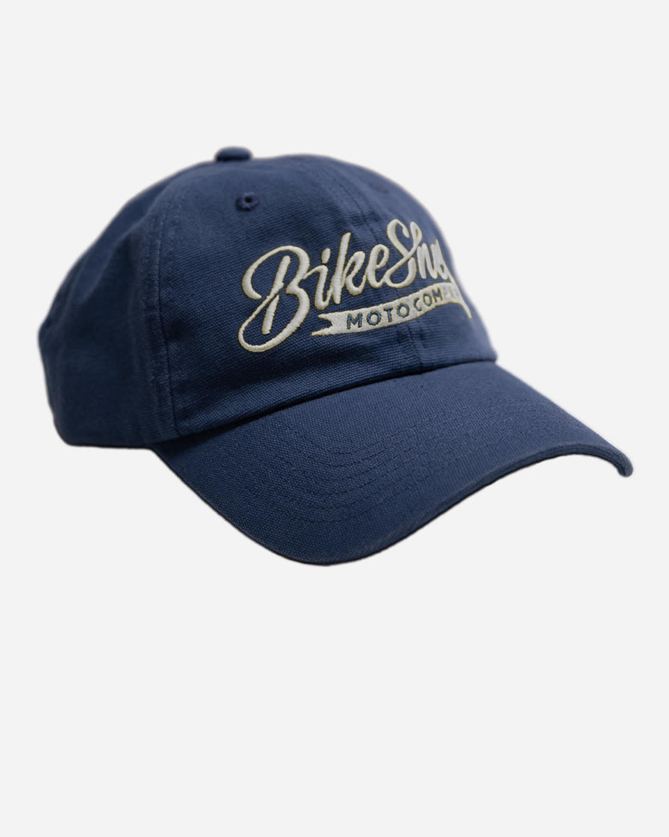 Script Cap Logos Bike Shed Script Motorcycle Hat Dad Cap Blue | Bike Shed Moto Co ...