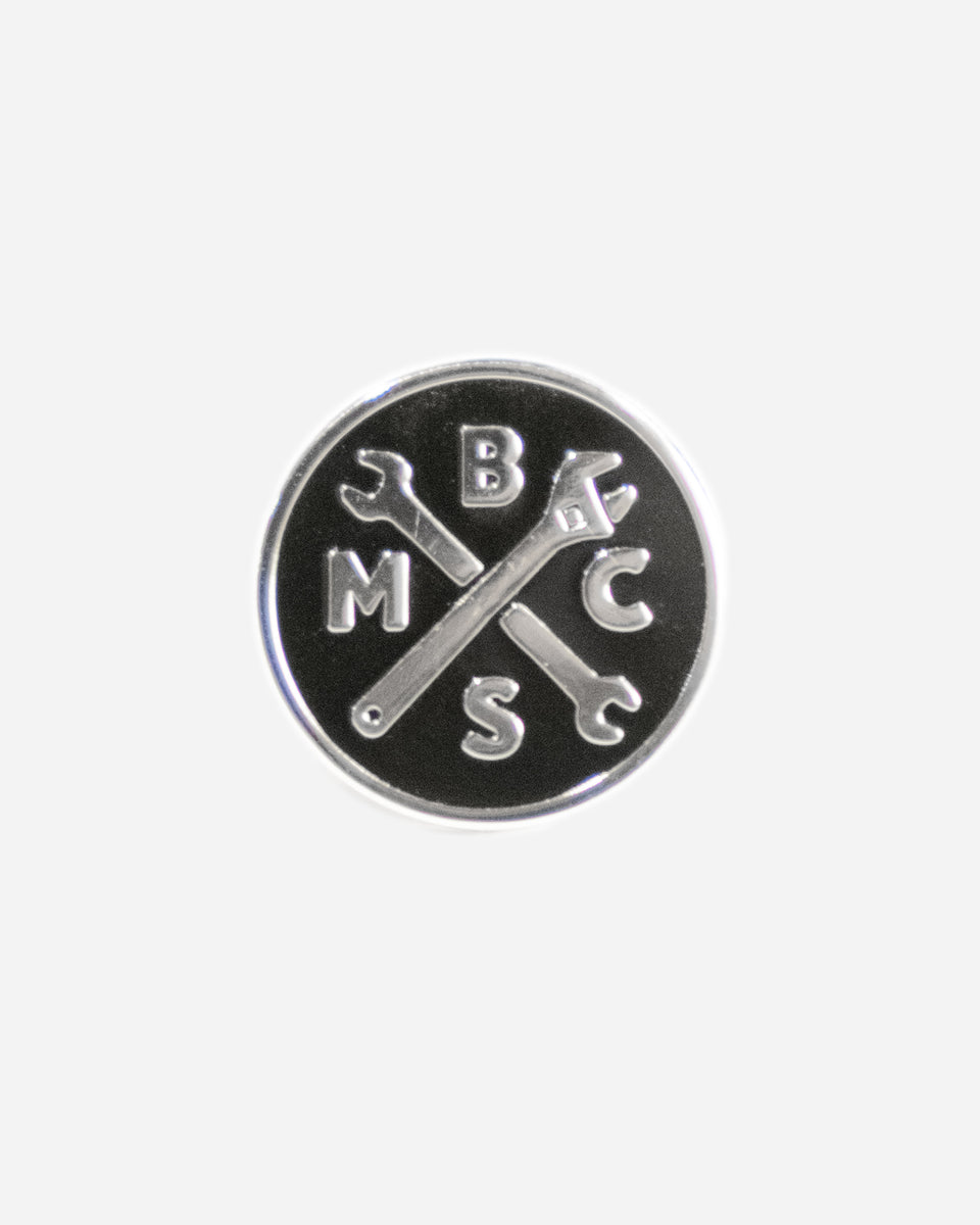 BSMC Spanners Pin - Silver studio image front