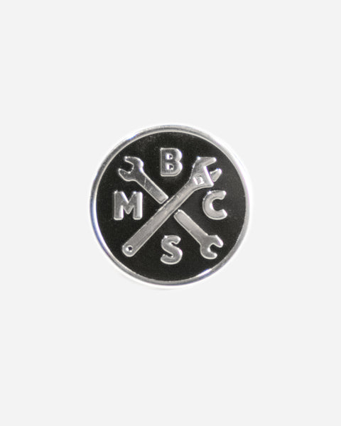 BSMC Spanners Pin - Silver studio image front