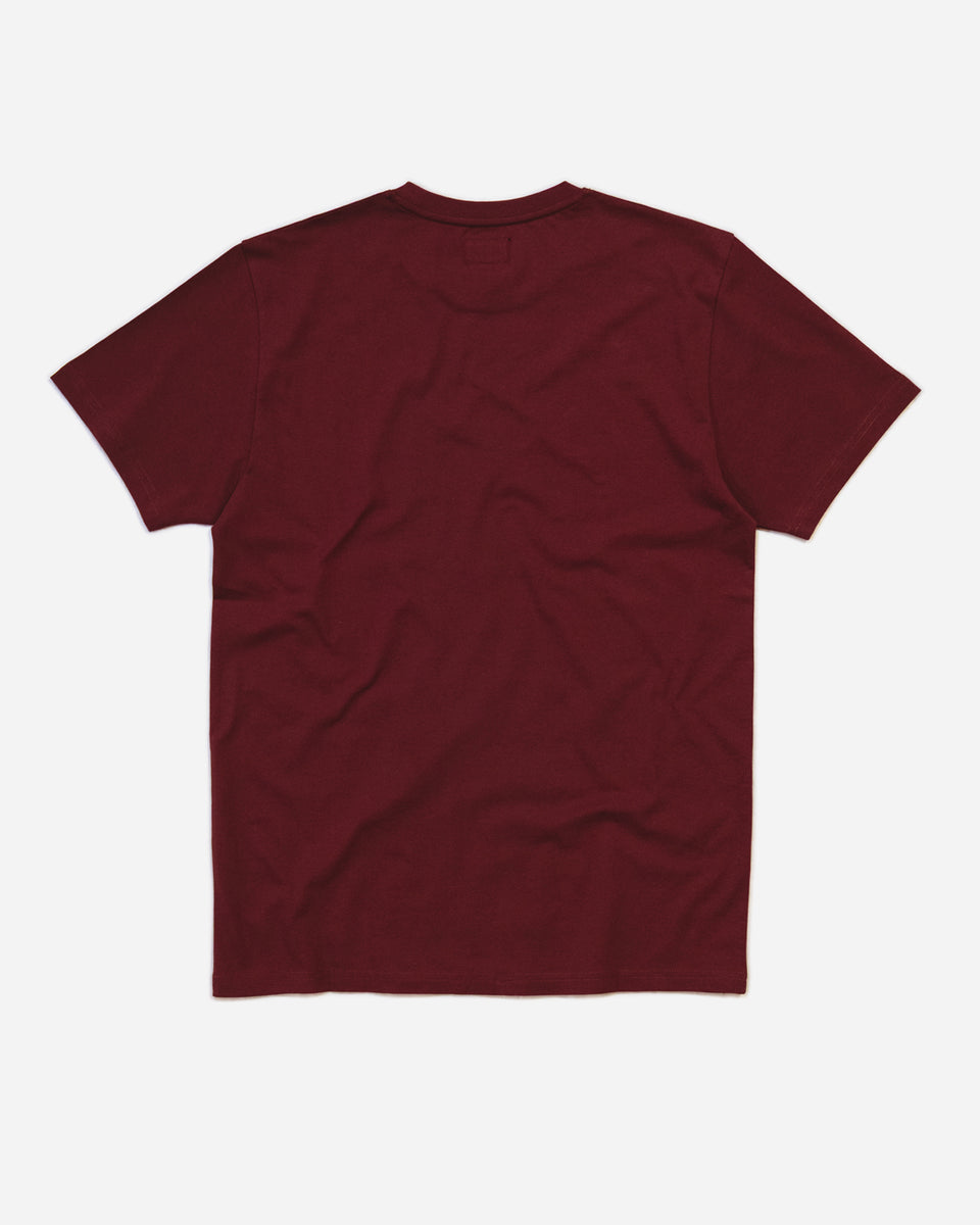 BSMC Steps T-Shirt - Burgundy studio image rear