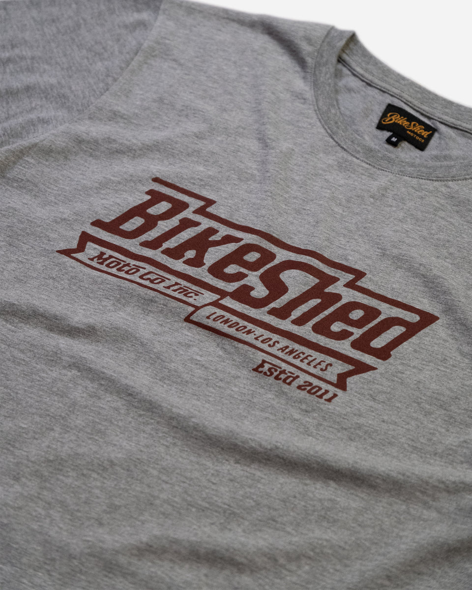 BSMC Steps T-Shirt - Gray studio image print logo close up