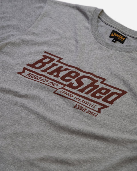 BSMC Steps T-Shirt - Gray studio image print logo close up