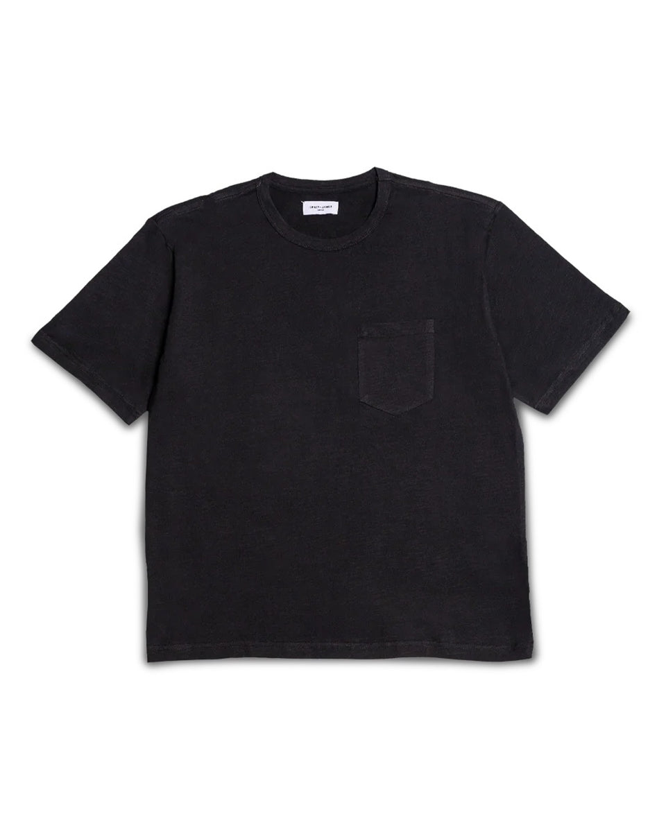 Grady + James - Austin Pocket Tee black studio image