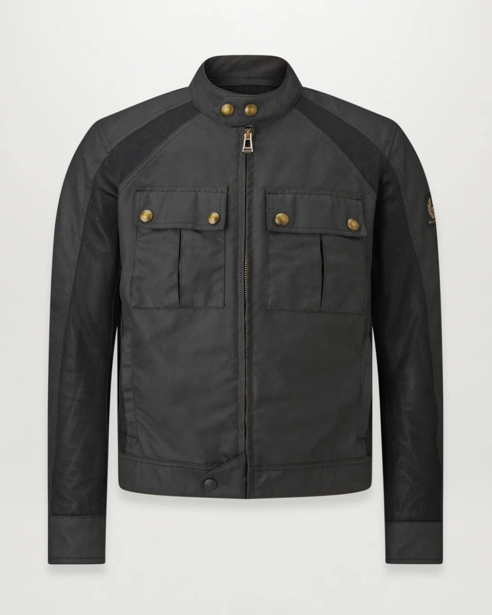 Belstaff Temple Waxed Cotton Jacket black studio image