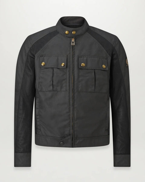 Belstaff Temple Waxed Cotton Jacket black studio image