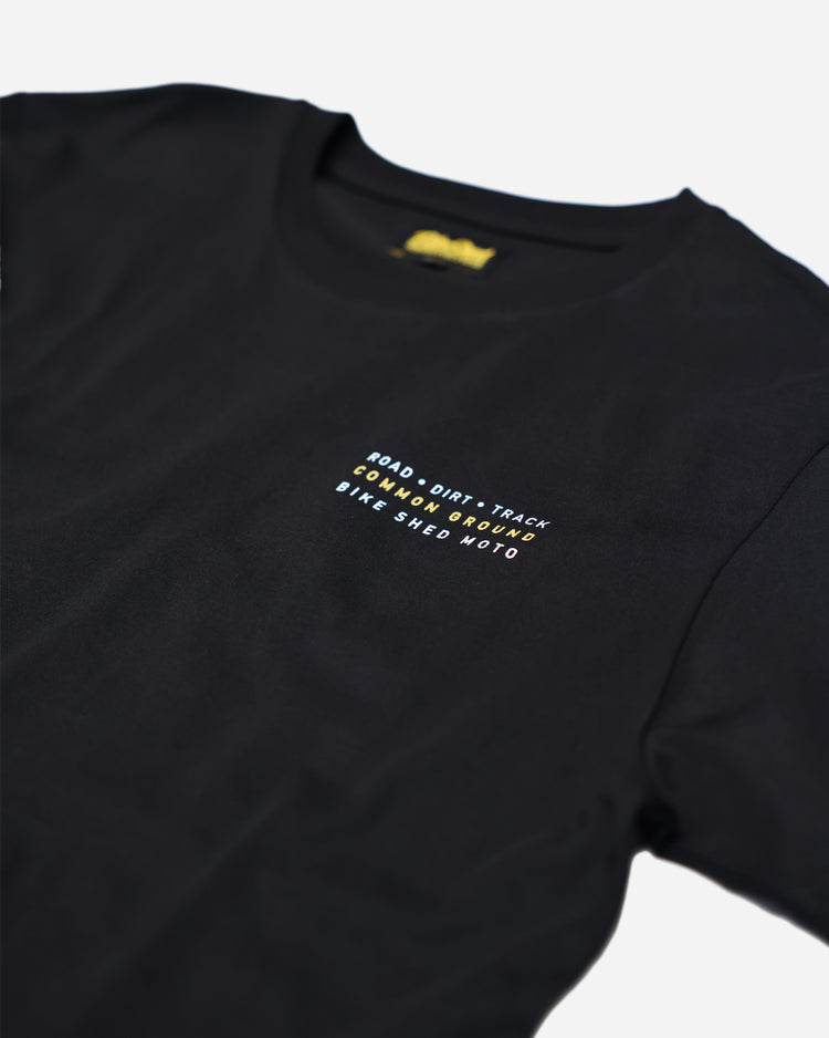 BSMC Track Shot T-Shirt - Black, front print