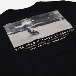 BSMC Track Shot T-Shirt - Black, back print close up