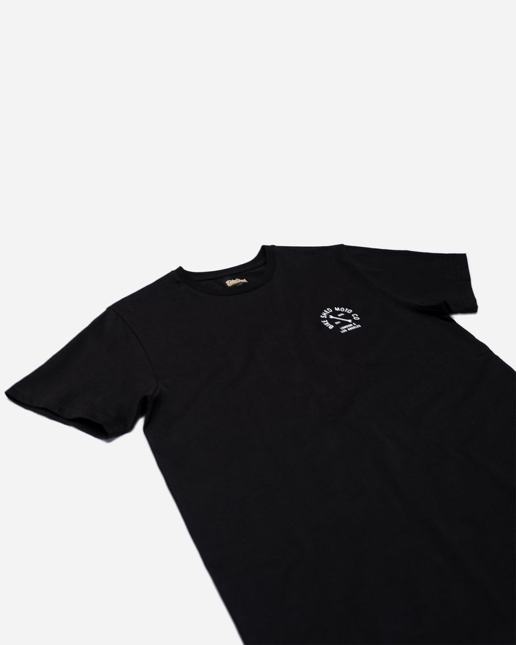 BSMC Tracker Bars T-Shirt - Black, front side on