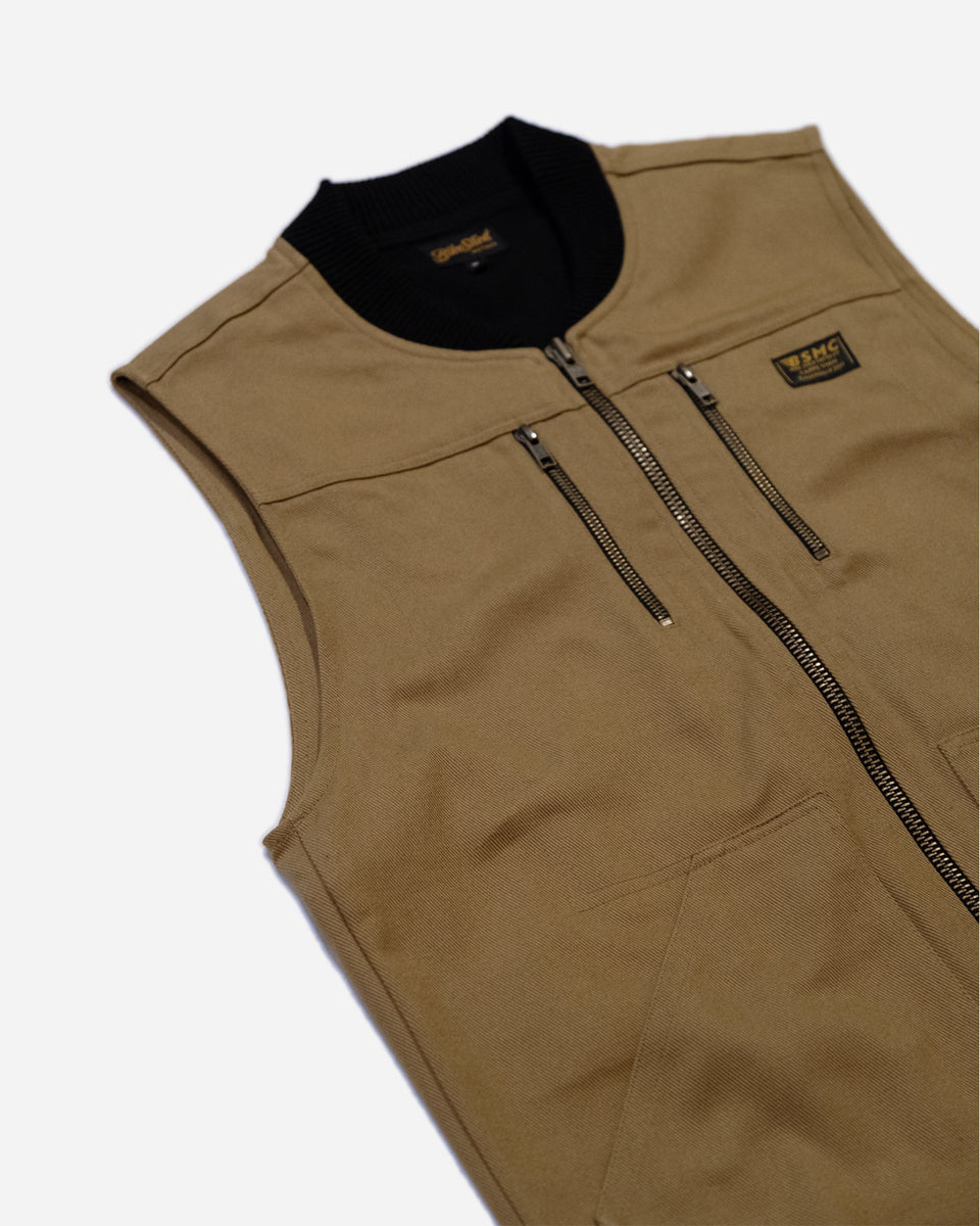 BSMC Utility Vest - Tan studio image side on