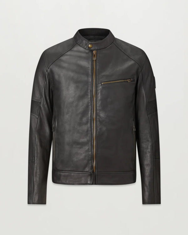 Belstaff Vanguard Jacket Black Washed Leather