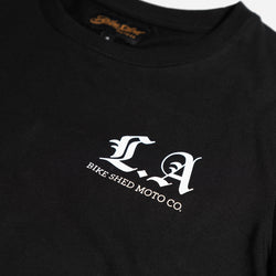 Womens LA Rocker Tee Logo Close Up