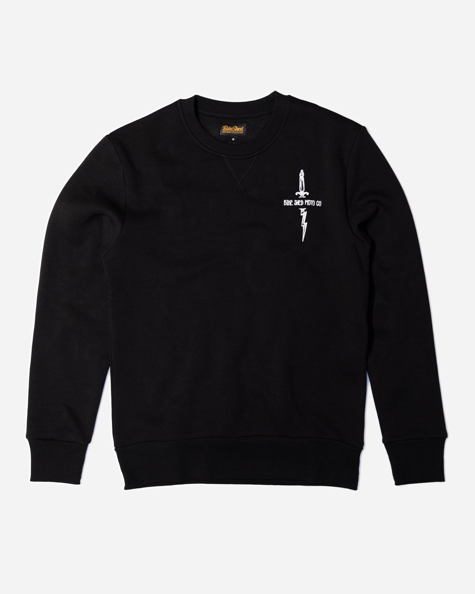 Zeus Embroidered Sweatshirt Black front