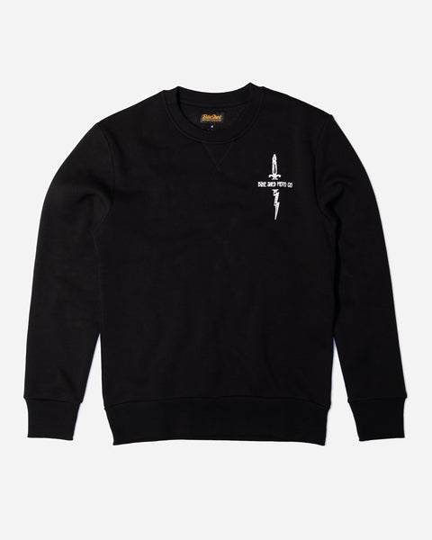 Zeus Embroidered Sweatshirt Black front